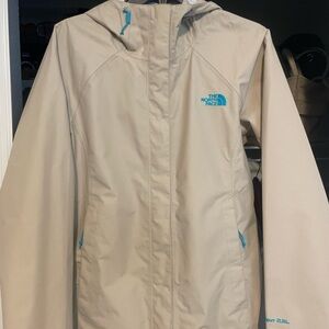 The North Face Tan Jacket with Blue Accents